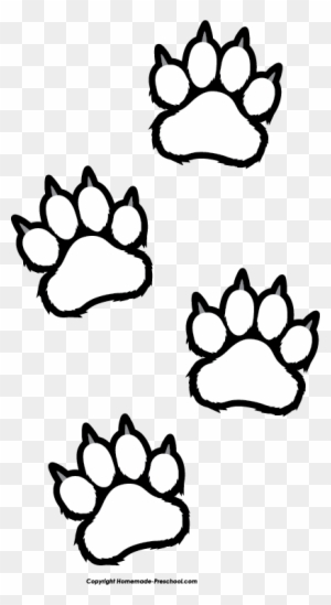 Dog Paw Print Clip Art Free Dog Clipart - Tiger Paw Clip Art Black And White