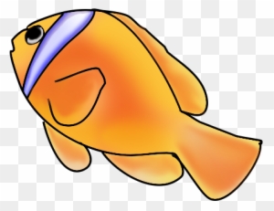 Clownfish Fish Clip Art - Fish Swimming Up Clipart