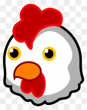 Open - Chicken Face Clip Art