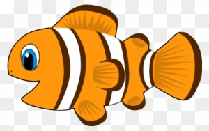 Clownfish Clipart Animated Pencil And In Color Clownfish - Cartoon Of Fish