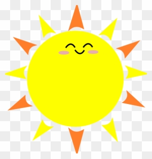 Happy Sun Clip Art At Clker - Cartoon Sun With Black Background