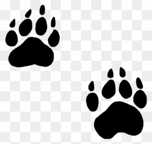 Paw Prints Clipart - Bear Paw Clip Art Black And White