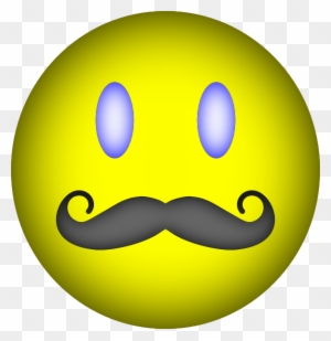 Happy Face Mustache Clip Art At Clker Com Vector Clip - Smiley
