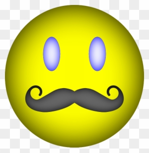 Happy Face Mustache Clip Art At Clker Com Vector Clip - Smiley