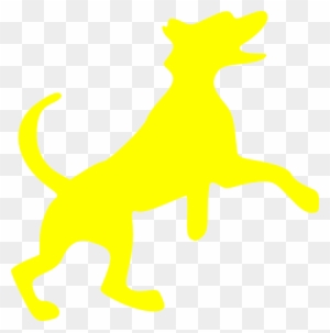 Yellow Dog Clip Art - Flyball Dog On Board Leaping Dog Paw Print Car Magnet