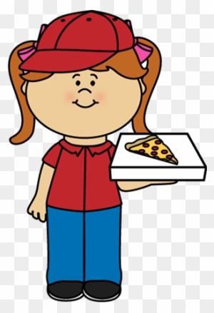 Pizza Clip Art - Pizza Delivery Girl Clipart