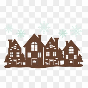 Christmas House Border Svg Cutting Files Free Svg Cuts - Christmas House Silhouette