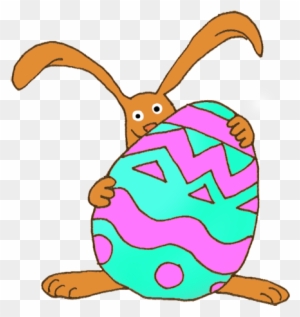 Easter Rabbit With Big Easter Egg - Easter Bunny