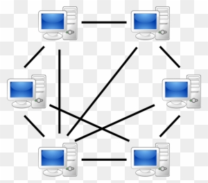 Network Diagram Clip Art - Peer To Peer Network