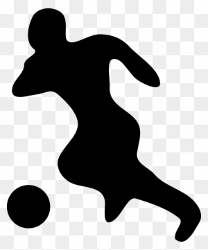 Kicking Soccer Ball Silhouette - Soccer Player Silhouette