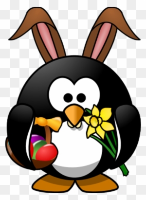 Easter Penguin Png Clip Art - Easter Bunny Penguin Shower Curtain