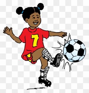 Girl Playing Soccer Clip Art - Playing Soccer Clipart