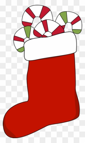 Christmas Stocking Clip Art, Christmas Stocking Clip - Stocking With Candy Canes