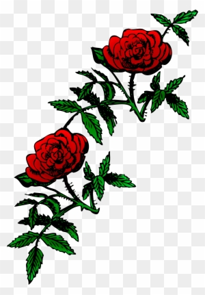 Roses Public Domain Rose Decoration Free Clip Art - Rose Png Public Domain