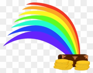 Gold At The End Of The Rainbow Clip Art At Clker - Treasure At End Of Rainbow