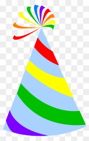 Rainbow Party Hat Sky Blue Clip Art - Clip Art Party Hat