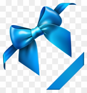Blue Bow Png Clipart Picture - Blue Bow And Ribbon