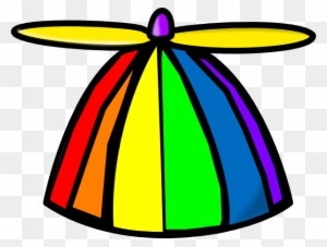 Rainbow Propellor Hat Clip Art At Clker Com Vector - Crazy Hat Clip Art