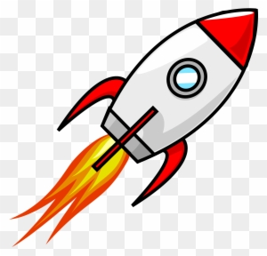 Clipart Of Rocket Cartoon Moon Remix - Cartoon Rocket Ship