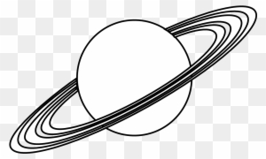 Planet Clipart Colouring Page - Black And White Planet