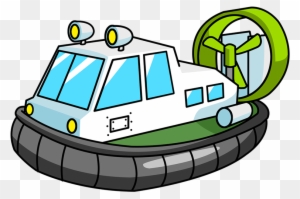 Free Cartoon Hovercraft Clip Art - Water Transportation Clipart