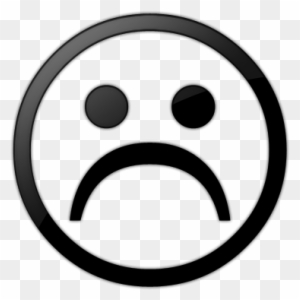 sad face clipart black