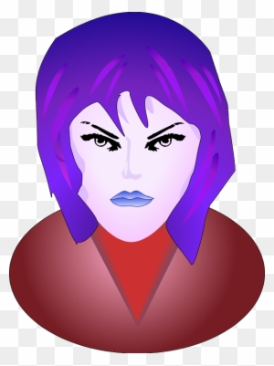 Mad Face Woman Angry Face Vector Clip Art - Smiley Femme Fatale Face 1 25 Magnet Emoticon