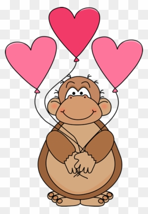 Valentine's Day Ape - Valentines Day Cute Animals