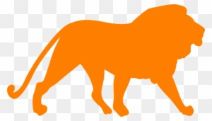 Orange Lion Clip Art - Shape Of A Lion