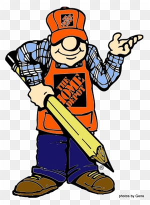 Home Depot Has All Kinds Of Training Programs For Cashiering, - Home Depot Cartoon Man