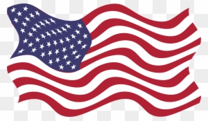 Wind Clipart Breezy - American Flag Vector Clipart Png