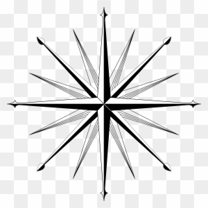 Compass Outline Wind Rose Compass Rose Clip Art Compass - Blank 16 Point Compass Rose