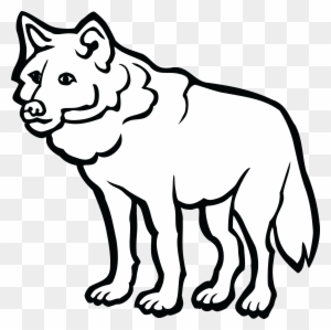 wolf black and white clipart