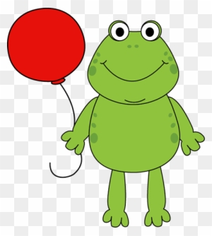 Clipart Info - Frog Holding A Balloon