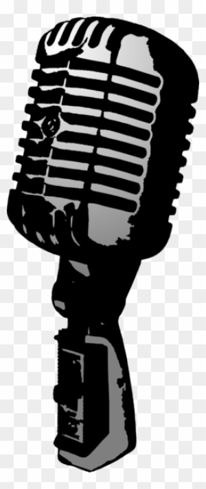 reporter microphone clipart black