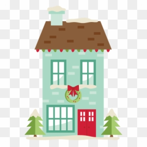 Christmas House Svg Scrapbook Cut File Cute Clipart - Christmas Day
