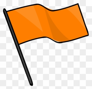 Orange Flag Wind Symbol - Orange Flag Clipart