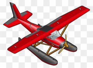 Aircraft Clipart Red Airplane - Red Plane Clipart