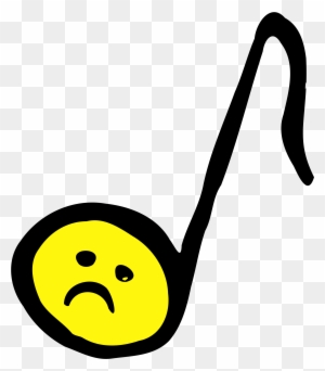 Clip Arts Related To - Sad Face Music Note