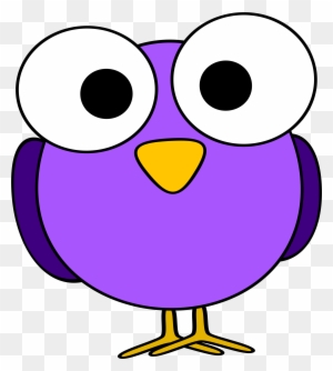 Chick Clipart Purple - Cartoon With Big Eyes