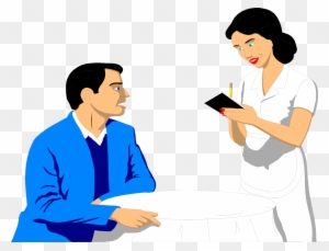 Taking Cliparts - Waitress Taking Order Clipart