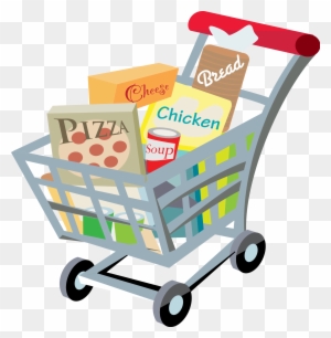 Clip Art Shopping Tumundografico - Grocery Shopping Cart Clipart