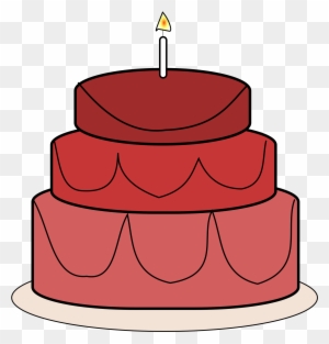Red Birthday Cake Clipart Clipartxtras - Birthday Cake