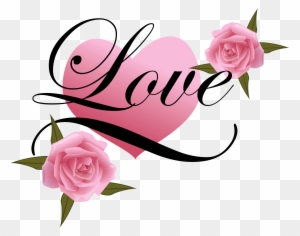Wedding Couple Clipart Png - Love Heart With Rose