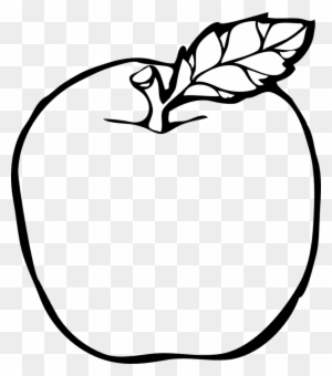 apple clip art black and white