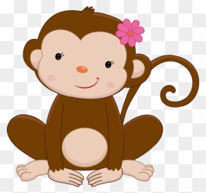 Monkey Baby Shower Clip Art For Kids - Jungle Animals Clipart Monkey