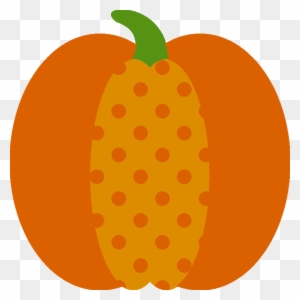 Clip Art - Polka Dot Pumpkin Clipart