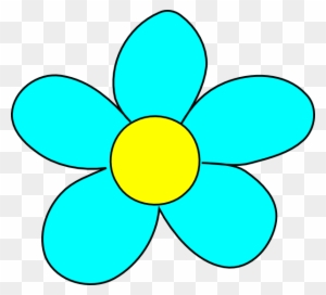 Rose Clipart Light Blue - Light Blue Cartoon Flowers