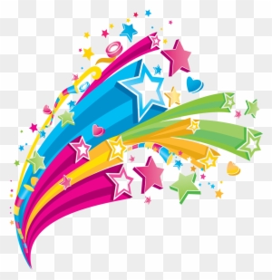 Colorful Clipart Colorful Star - Colorful Shooting Stars Clip Art