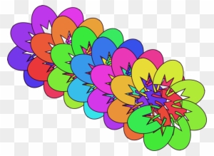 Shooting Star Clipart Colorful - Rainbow Flowers Transparent